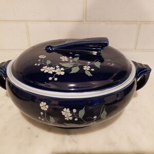 Halls Superior Cobalt Baking Serving Dish casserole